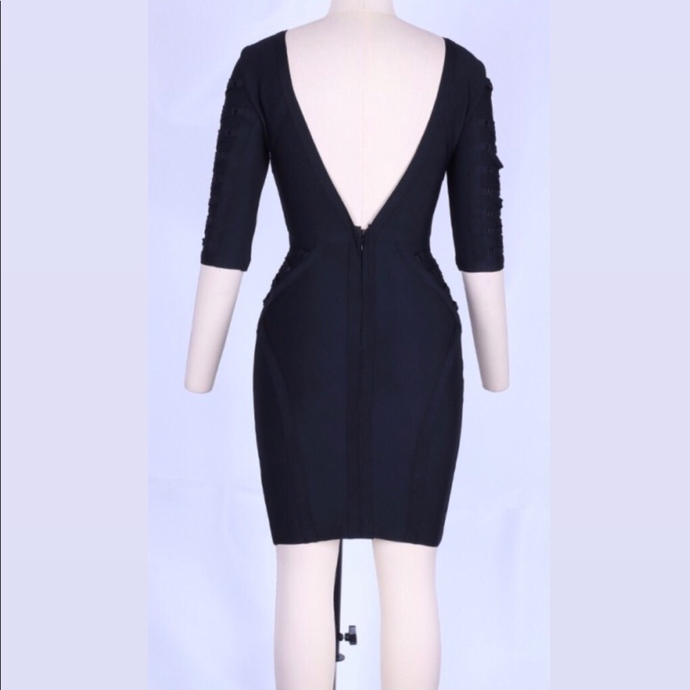 Luxe Designer Bandage Cocktail Dress - Picture 5 of 5